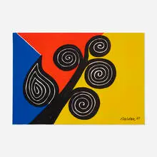 Autumn by Alexander Calder, 1969, lithograph in colors, sold Aug 2021