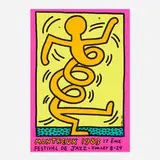 Keith Haring, Montreux Jazz Festival poster, 1983, screenprint in colors