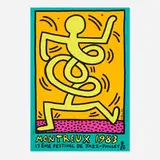 Keith Haring, Montreux Jazz Festival poster, 1983, screenprint in colors