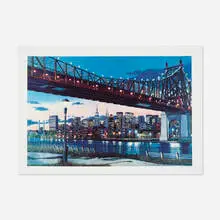 Ken Keeley, 59th Street Bridge, 1990, screenprint in colors