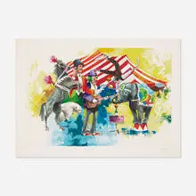 Wayland Moore, Circus Big Top, c. 1985, screenprint in colors