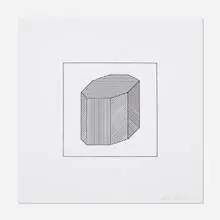 Twelve Forms Derived From a Cube, Plate #12 by Sol LeWitt, 1984, screenprint on Arches 88, sold Aug 2021
