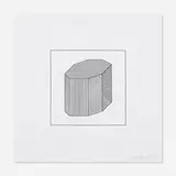 Sol LeWitt, Twelve Forms Derived From a Cube, Plate #12, 1984, screenprint on Arches 88