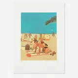 Malcolm Morley, Beach Scene (from the Six New York Artists portfolio), 1969, screenprint in colors on Rives BFK