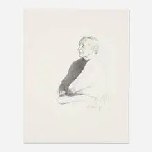 Herbert Steinberg, Untitled (Profile of a Woman) (from Portfolio of Reproductions, by artists in residence in N.J., issued by N.J. Volunteers for McCarthy,1968), 1968, lithograph