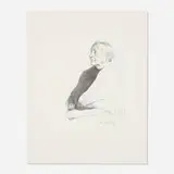 Herbert Steinberg, Untitled (Profile of a Woman) (from Portfolio of Reproductions, by artists in residence in N.J., issued by N.J. Volunteers for McCarthy,1968), 1968, lithograph