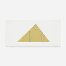 Untitled (from A Book of Silkscreen Prints: Multiple Panel Paintings, 1973-1976) by Robert Mangold, 1992, screenprint in colors, sold Aug 2021