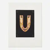 Erté, The Letter U (from the Alphabet suite), 1976-77, lithograph in colors on Arches