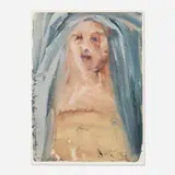 Lament Virgin Girded with Sackcloth (from the Biblia Sacra suite) by Salvador Dalí, offset lithograph in colors, sold Aug 2021