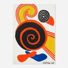 Spirals by Alexander Calder, 1969, lithograph in colors, sold Aug 2021