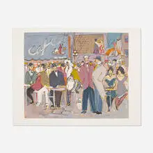 Isaac Maimon, Oscar Cafe, c. 1975, screenprint in colors