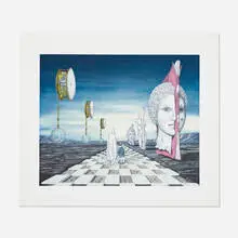 Untitled by Tito Salomoni, c. 1978, lithograph in colors, sold Aug 2021