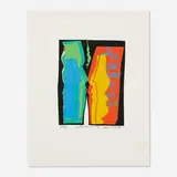 Samuel Maiten, To The Silent Heroes of Our Lives, 1993, screenprint in colors