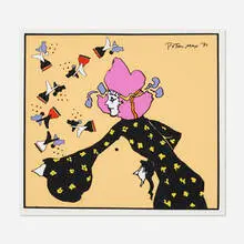 Galaxy Lady by Peter Max, 1971, screenprint in colors, sold Aug 2021