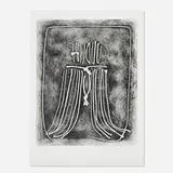 Adja Yunkers, The King, 1976, intaglio with embossing