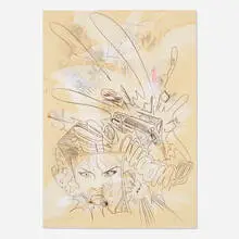 WHOOM!! by John Matos, 1990, lithograph in colors on Arches, sold Aug 2021