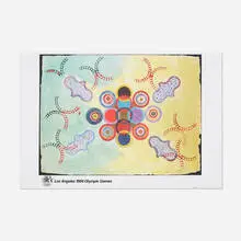 Lynda Benglis, Los Angeles 1984 Olympic Games, offset lithograph in colors
