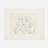 Alexander Calder, Untitled (Santa Claus VII), 1974, etching on Richard de Bas paper