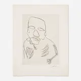 Alexander Calder, Untitled (Santa Claus IV), 1974, etching on Richard de Bas paper