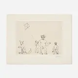 Alexander Calder, Untitled (Santa Claus III), 1974, etching on Richard de Bas paper