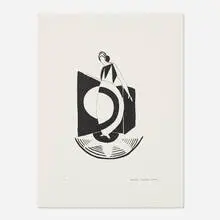 Composition à la robe-disque, 1925 by Sonia Delaunay, 1994, lithograph with embossing, sold Aug 2021