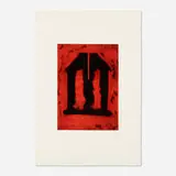 Raymundo Sesma, Untitled (from the Peregrino da Noite suite), 1988, etching and aquatint in colors