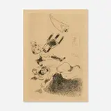 Marc Chagall, Brawl (from La Maternité Suite), 1926, etching