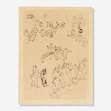 Disgrace (from La Maternité Suite) by Marc Chagall, 1926, etching, sold Aug 2021