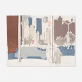 Fairfield Porter, Street Scene, 1969, lithograph in colors on Arches