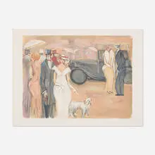 Isaac Maimon, Champs Elysees, c. 1975, lithograph in colors