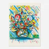 Peter Max, Vase of Flowers, lithograph in colors