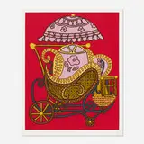 William Copley, Baby Buggy, 1978, screenprint in colors on Somerset