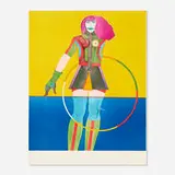Richard Lindner, Girl with Hoop (from the Fun City portfolio)