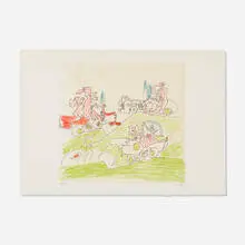 Roberto Sebastian Matta, Untitled (from The International Association of Art portfolio), 1970, screenprint in colors
