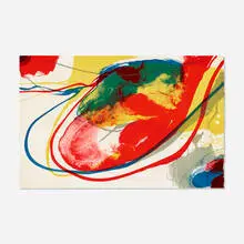 Composition pour Eric (from the Souvenirs de Portraits d'Artistes suite) by Paul Jenkins, 1972, lithograph in colors, sold Aug 2021