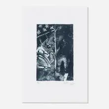 Summer (Blue) by Jasper Johns, 1985-1991, lithograph on J. Whatman paper, sold Aug 2021