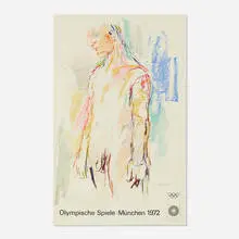 Oskar Kokoschka, Olympische Spiele München, 1972, screenprint in colors