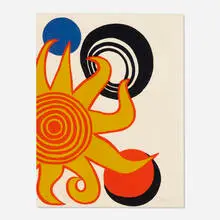 Alexander Calder, Untitled (from the Calder, Magie Éolienne portfolio), c. 1972, lithograph in colors on Arches