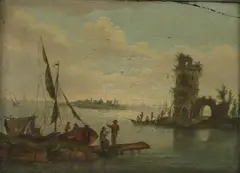 Franz Edmund Weirotter, Untitled, oil on panel 15.5 x 21.5cm