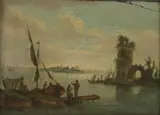 Franz Edmund Weirotter, Untitled, oil on panel 15.5 x 21.5cm