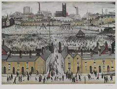 L. S. Lowry, Untitled, Laurence Stephen Lowry RA (1887-1976) ‘Britain at Play’ offset lithograph
