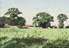 Christopher Hall, Untitled, oil on board 31.5 x 44cm .