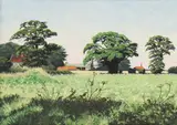 Christopher Hall, Untitled, oil on board 31.5 x 44cm .