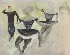 Leonard Rosoman, Untitled, watercolour and gouache 45 x 29.5cm .