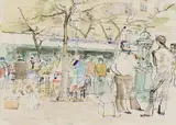 John Ward, Untitled, pen and ink and watercolour 23.5 x 31.5cm Provenance: With Abbott & Holder