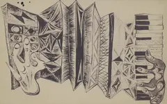 Untitled by John Banting, John Banting (1902-1972) 'Accordion' offset lithograph 35 x 53.5cm ., sold Nov 2021