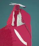 Fritz Scholder, Red Indian, 1977, acrylic on canvas
