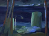 (n & a) Suzanne Caporeal, Study: Mohawk River #1, 1986, gouache on paper
