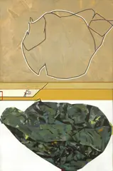Hervé Télémaque, A l'evidence, 1995 (2 parts), oil and acrylic on canvas