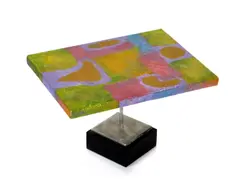 Summer rectangle by George Rickey, 1998, stainless steel with polychrome on metal base, sold Nov 2009